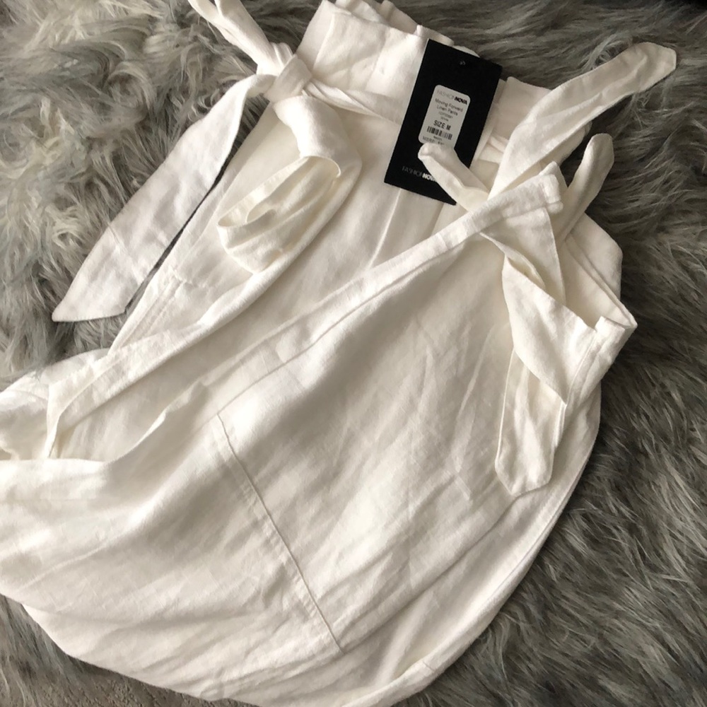 Brand new white linen pants